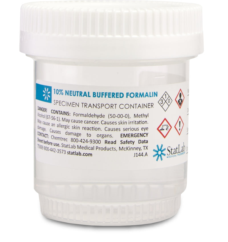Statclick™ Prefilled Formalin Container, 30 Ml Fill In 60 Ml, Sold As 96/Case Statlab Nb0230