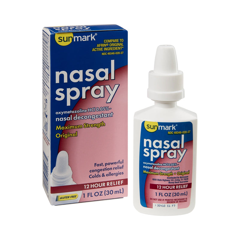 Sunmark® Oxymetazoline Hcl Sinus Relief, 1-Ounce Spray Bottle, Sold As 1/Each Mckesson 49348002827