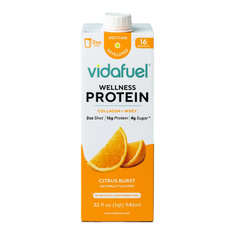 Vidafuel Wellness Protein Drink With Collagen And Whey, Orange Burst Flavor, Sold As 6/Case Vidafuel 03-322A