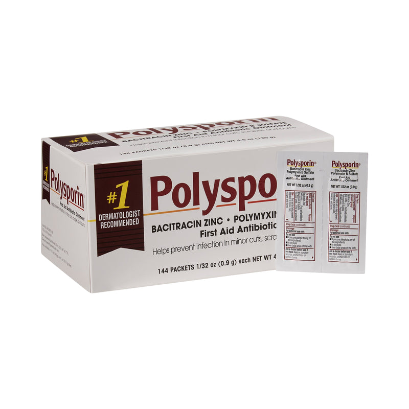Polysporin® Bacitracin / Polymyxin B First Aid Antibiotic, Sold As 144/Box Johnson 10312547238134