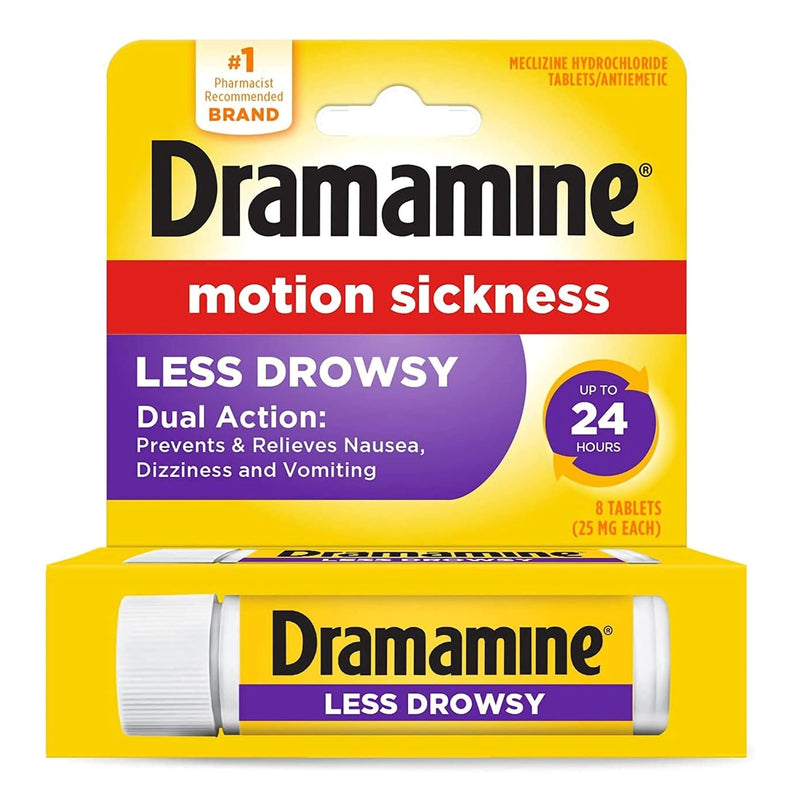 Dramamine, Tab Less Drowsy (8/Bx), Sold As 8/Box Prestige 83124800198