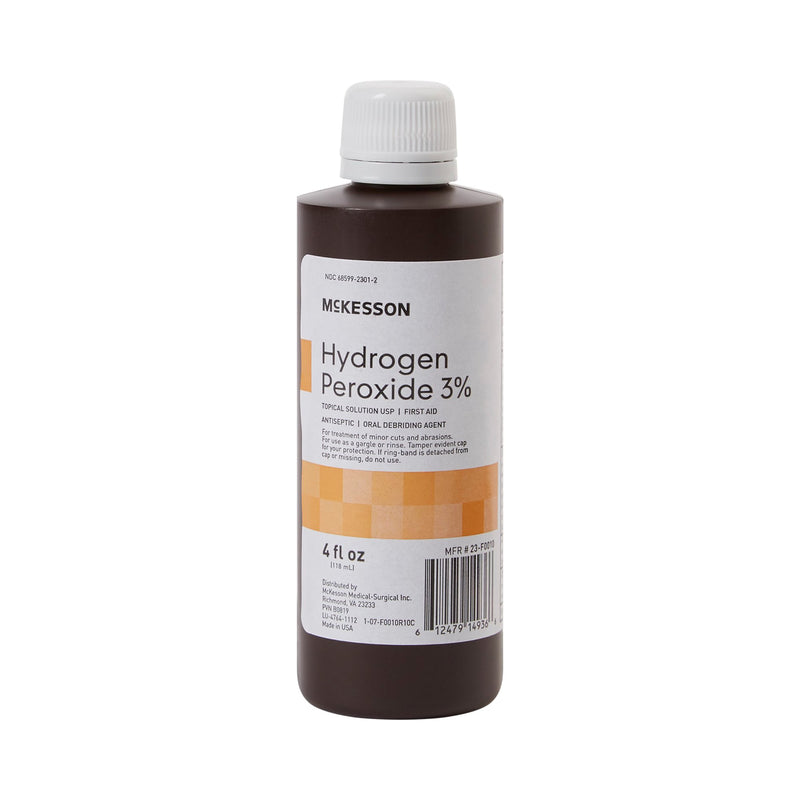 Mckesson Hydrogen Peroxide Antiseptic, 4 Oz. Bottle, Sold As 1/Each Mckesson 23-F0010
