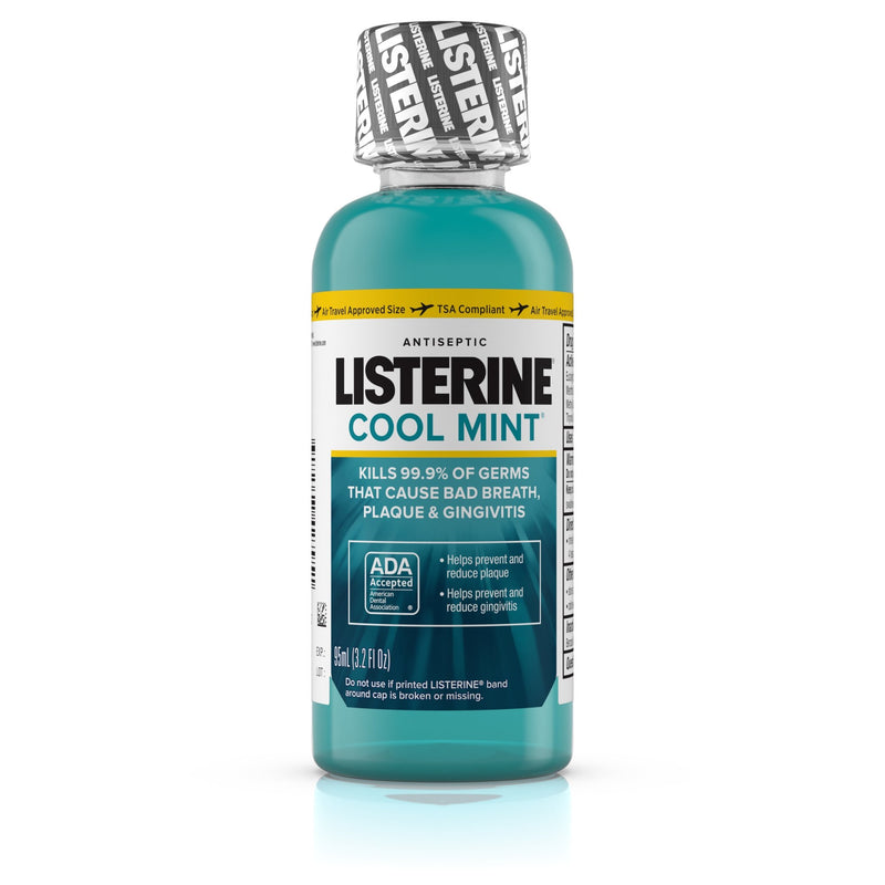 Listerine® Cool Mint® Antiseptic Mouthwash, 3.2 Oz. Bottle, Sold As 1/Each Johnson 50312547427956