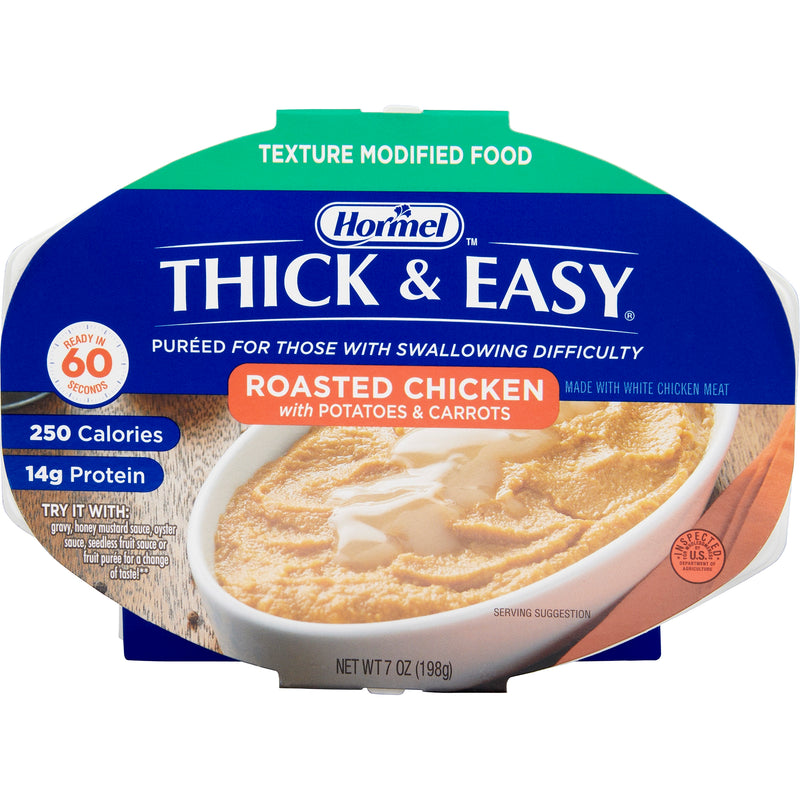 Thick & Easy® Roasted Chicken With Potatoes And Carrots Purée Thickened Food, 7-Ounce Tray, Sold As 7/Case Hormel 60748