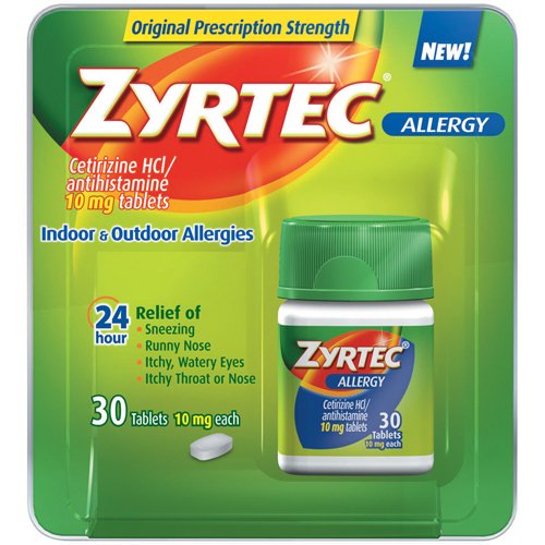 Zyrtec® Cetirizine Allergy Relief, Sold As 1/Bottle Johnson 30312547204362