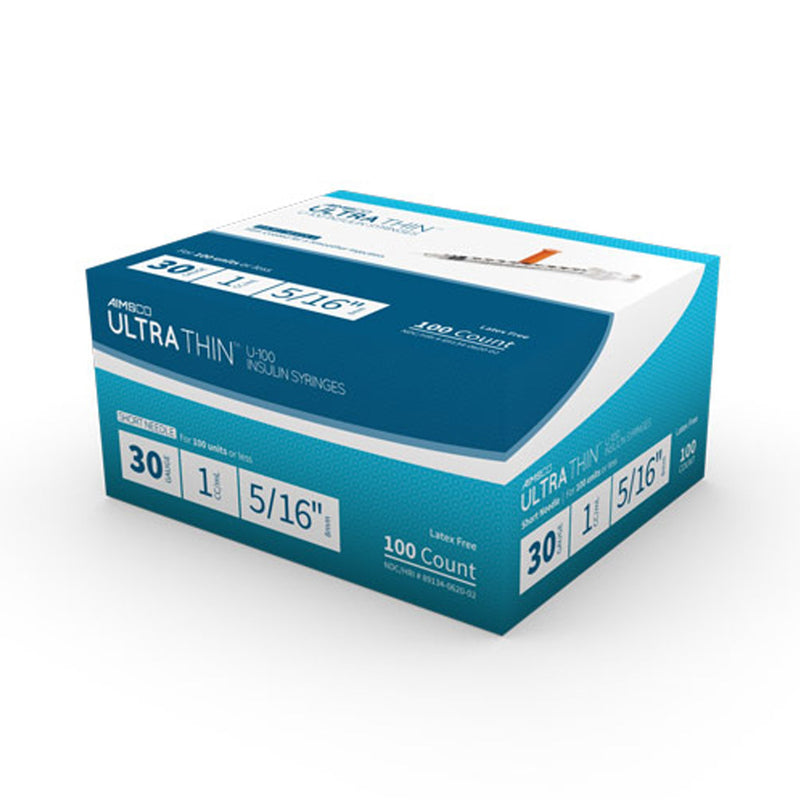 Syringe, Insulin 1Cc 30G X 5/16" (100/Bx 5/Bx), Sold As 100/Box Mhc 620