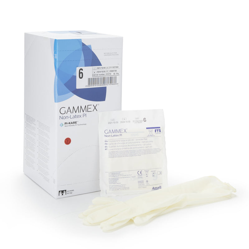 Gammex® Non-Latex Pi Polyisoprene Surgical Glove, Size 6, White, Sold As 200/Case Ansell 20685760