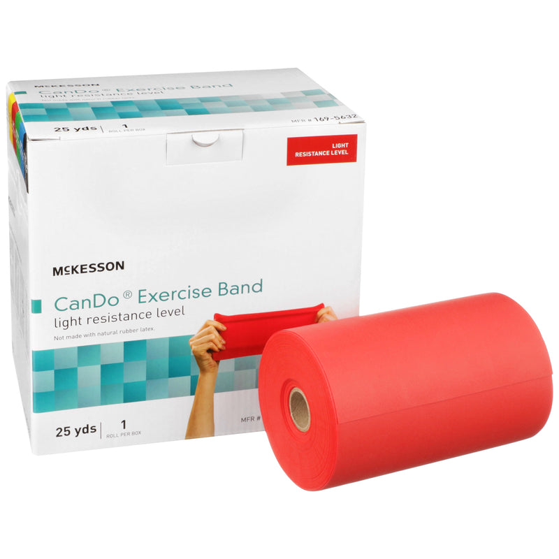 Mckesson Exercise Resistance Band, Red, 5 Inch X 25 Yard, Light Resistance, Sold As 1/Each Mckesson 169-5632