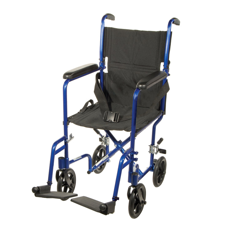 Drive™ Lightweight Transport Chair, Blue, 17-Inch Seat Width, Sold As 1/Each Drive Atc17-Bl