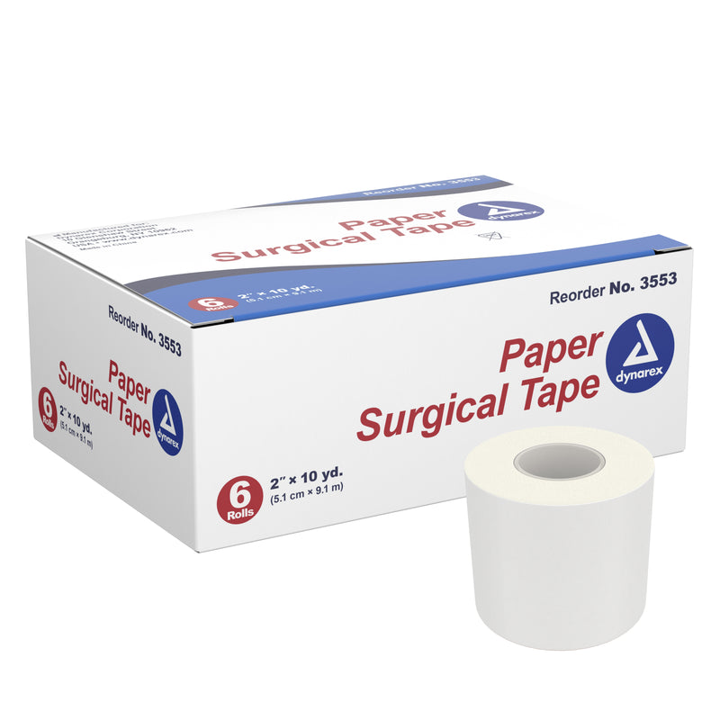 Dynarex® Paper Medical Tape, 2 Inch X 10 Yard, White, Sold As 1/Each Dynarex 3553