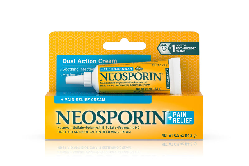 Neosporin® Bacitracin / Neomycin / Polymyxin B / Pramoxine First Aid Antibiotic Cream, 0.5 Oz. Tube, Sold As 1/Each Johnson 512382900