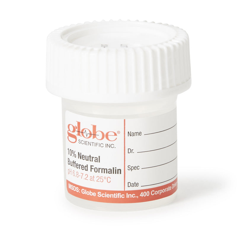 Click-It™ Prefilled Formalin Container, 10 Ml Fill In 20 Ml, Sold As 24/Carton Globe 6518Fl
