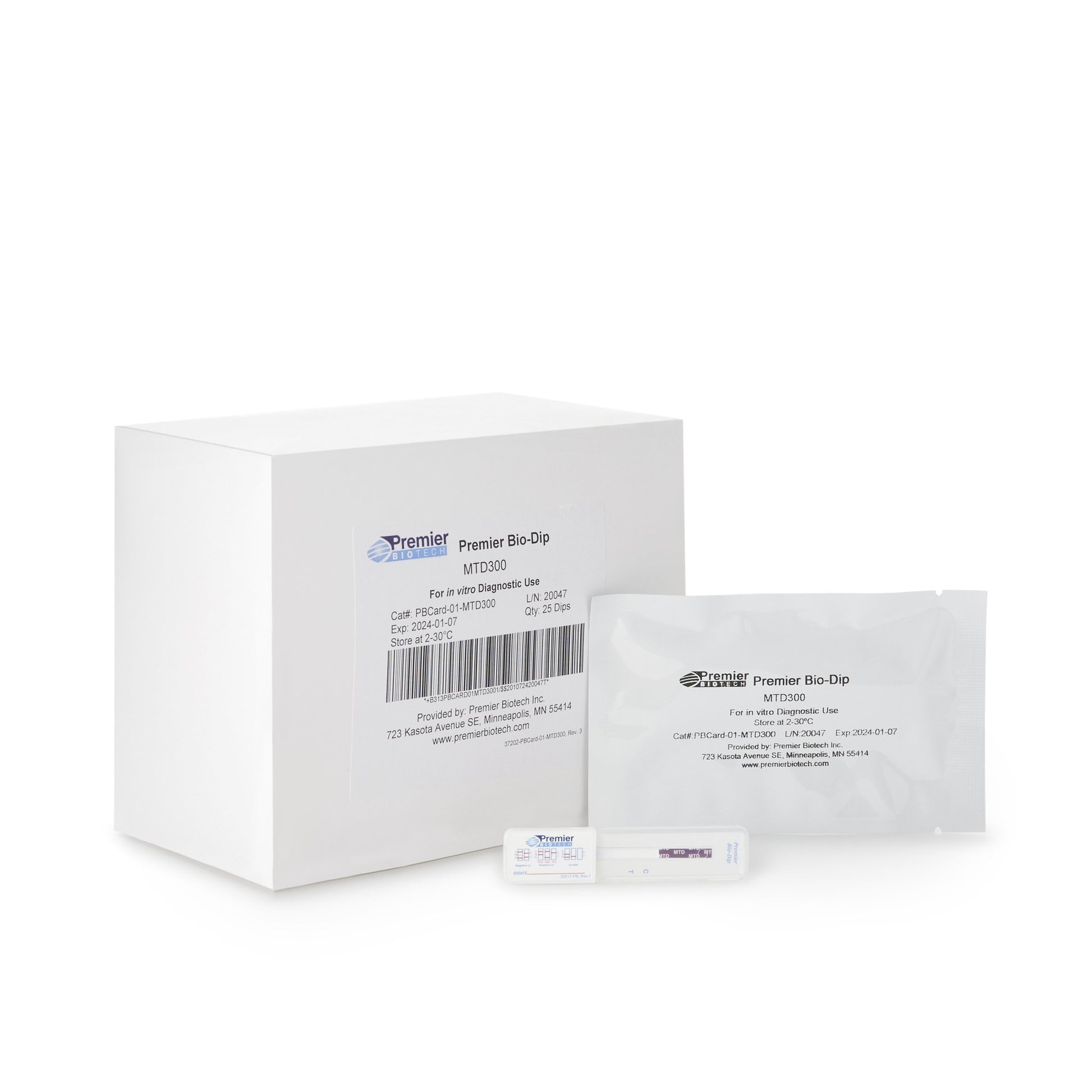 Premier Bio-Dip Single Drug (Methadone) Drugs Of Abuse Test, Sold As 25/Case Premier Pda-Mtd-25