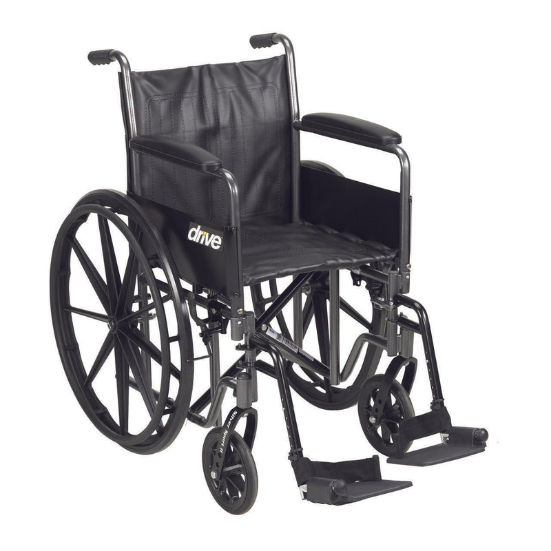 Drive™ Silver Sport 2 Wheelchair, 20 Inch Seat Width, Sold As 1/Each Drive Ssp220Dfa-Sf