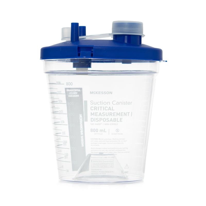 SUCTION CANISTER MCKESSON 800 ML POUR LID, SOLD AS 8/BOX, MCKESSON 16-43208-05