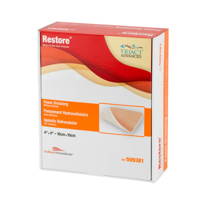 Restore™ Nonadhesive Without Border Foam Dressing, 4 X 4 Inch, Sold As 1/Each Urgo 509381