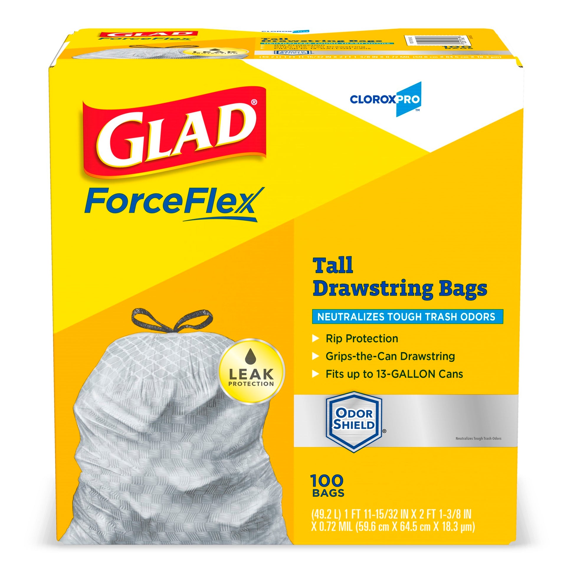 Glad Forceflex™ Trash Bag, Sold As 100/Case The 70427