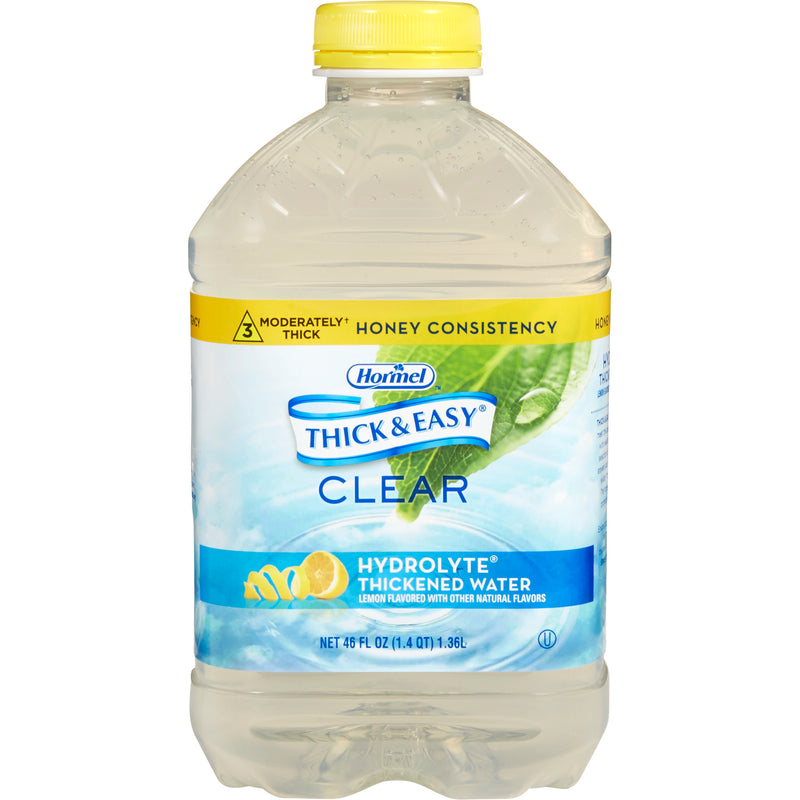 Thick & Easy® Hydrolyte® Honey Consistency Lemon Thickened Water, 46-Ounce Bottle, Sold As 1/Each Hormel 27076