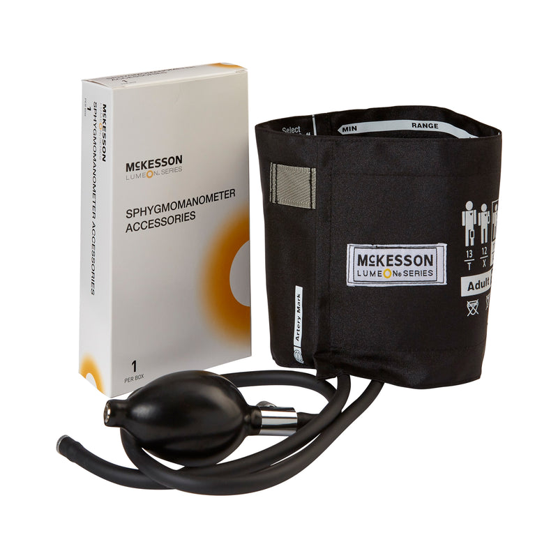 Mckesson Lumeon™ Blood Pressure Bulb And Cuff, Nylon, Medium Cuff, Black, 23 - 40 Cm, Arm, Adult, Sold As 15/Case Mckesson 01-865-11Abkgm