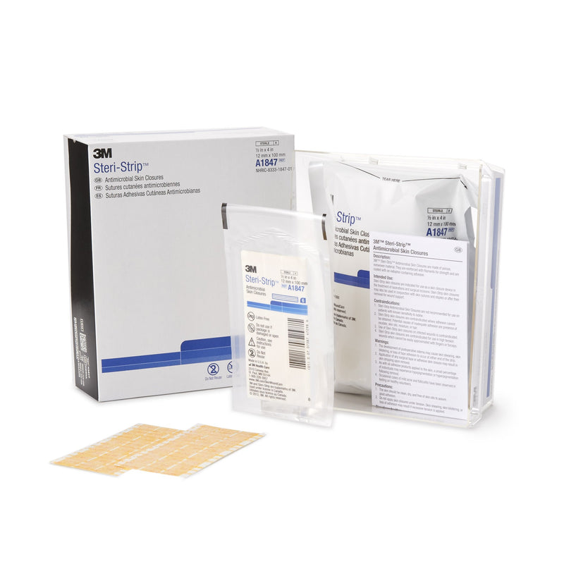 3M™ Steri-Strip™ Antimicrobial Skin Closure Strip, Sold As 50/Box 3M A1847