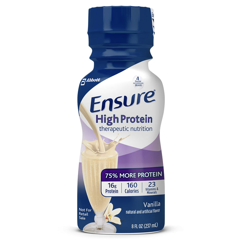Ensure® High Protein Therapeutic Nutrition, Vanilla, 8-Ounce Bottle, Sold As 1/Each Abbott 64136