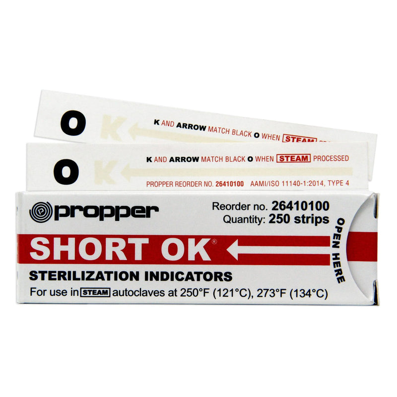 Ok® Sterilization Chemical Indicator Strip, Sold As 250/Box Propper 26410100