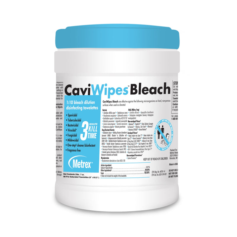 Caviwipes® Bleach Wipes, Sold As 12/Case Metrex 13-9100