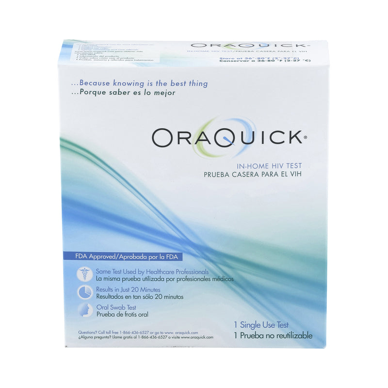 Oraquick® In-Home Hiv Home Test Device Rapid Test Kit, Sold As 6/Case Orasure 1001-0374