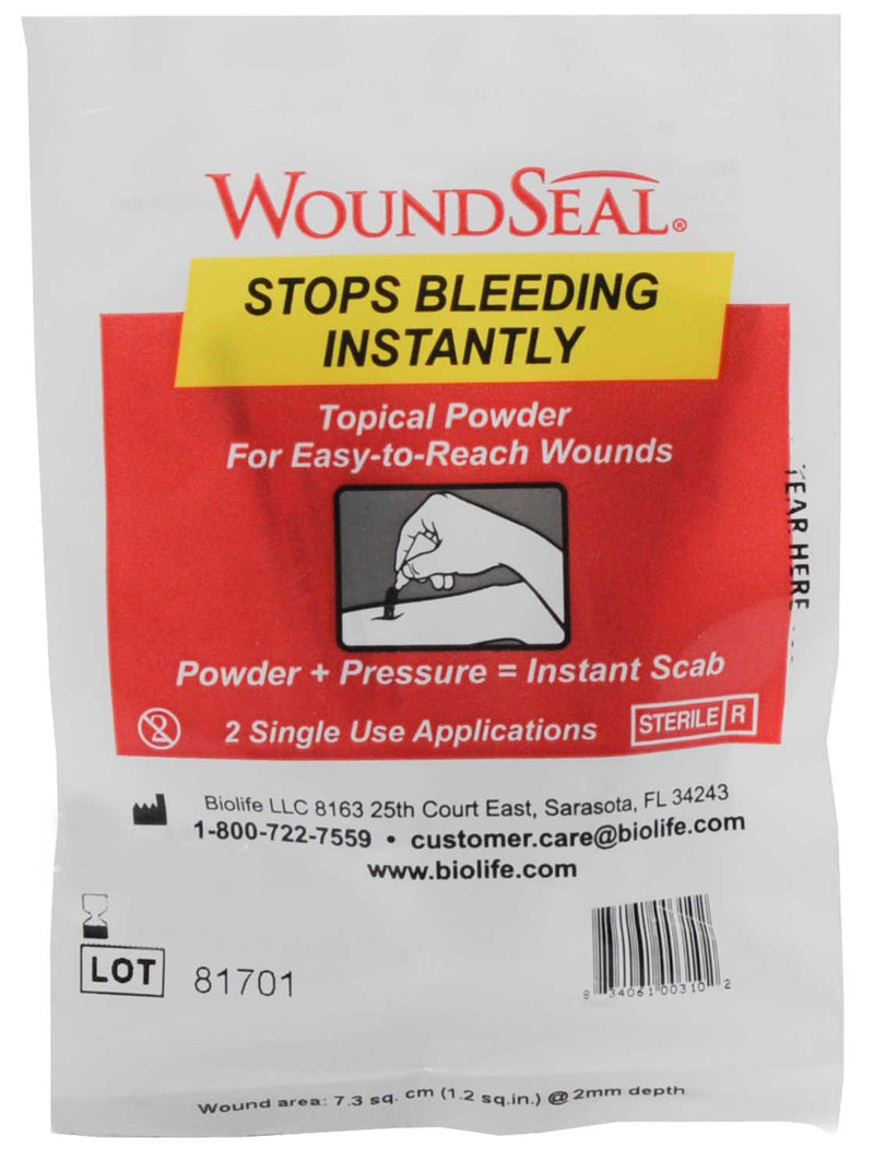 Wound Seal, Bleeding Cntrl Biolife Qr Pdr (2/Pk), Sold As 1/Each Medique 2332