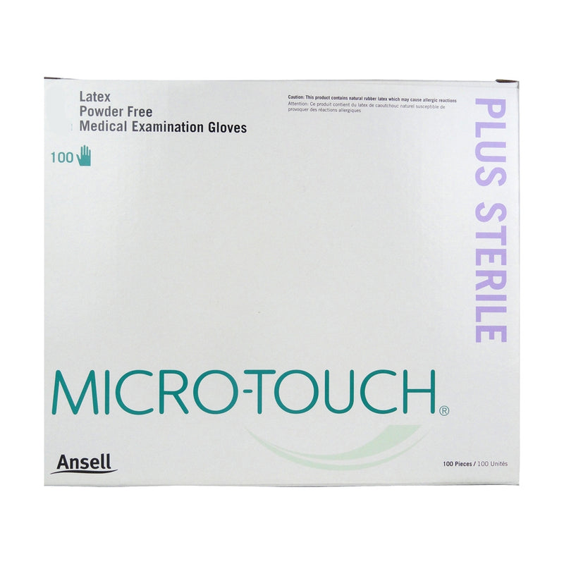 Micro-Touch® Plus Latex Exam Glove, Medium, Ivory, Sold As 100/Box Ansell 6016002