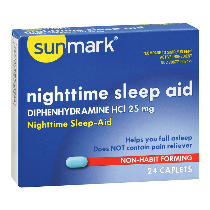 Sunmark® Diphenhydramine Sleep Aid, Sold As 1/Box Mckesson 70677002401