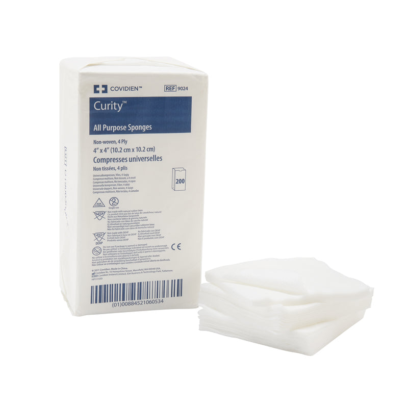 Curity™ Nonsterile Nonwoven Sponge, 4 X 4 Inch, Sold As 2000/Case Cardinal 9024-