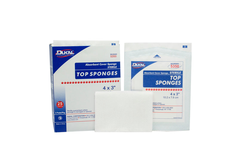 Dukal™ Sterile Nonwoven Sponge, 3 X 4 Inch, Sold As 600/Case Dukal 5350