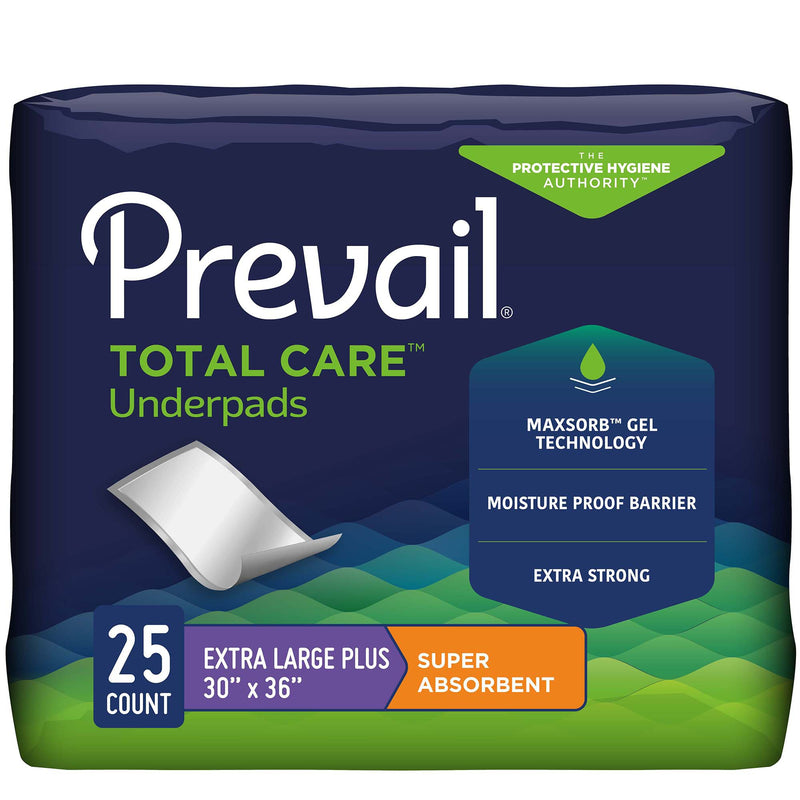 Prevail® Total Care™ Super Absorbent Polymer Underpad, 30 X 36 Inch, Sold As 25/Bag First Up-425