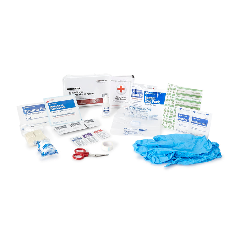 Moorebrand 10 Person First Aid Kit, Sold As 1/Each Mckesson 30321