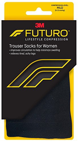 3M™ Futuro™ Energizing Trouser Socks For Women, Black, Large, Sold As 12/Case 3M 71023En