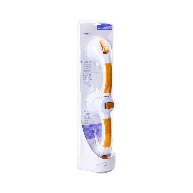 Mckesson Rotating Suction-Cup Grab Bar, White/Yellow Plastic, Sold As 3/Case Mckesson 146-Rtl13084