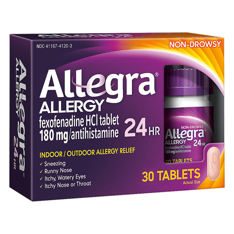 Allegra® Fexofenadine Hcl Allergy Relief, Sold As 1/Box Chattem 41167412003