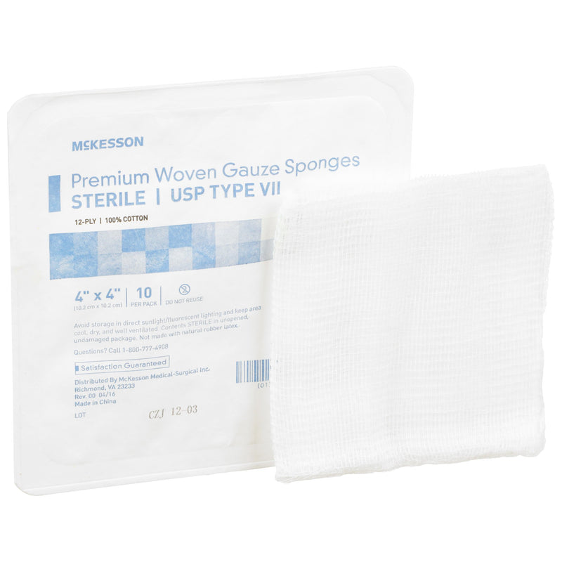 Mckesson Sterile Usp Type Vii Gauze Sponge, 4 X 4 Inch, Sold As 1280/Case Mckesson 16-42441