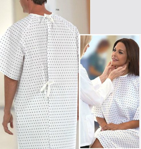 Fashion Seal Uniforms Patient Gown, Snowflake Print, Sold As 1/Each Fashion 1736 L