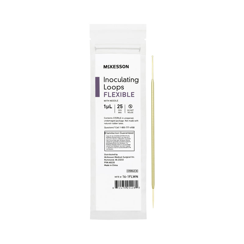 Mckesson Inoculating Loop With Needle, 1 µl, 20-Centimeter Length, Sold As 25/Bag Mckesson 16-1Flwn