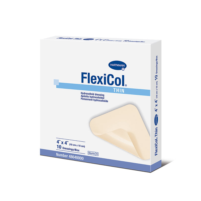 Flexicol® Hydrocolloid Dressing, 4 X 4 Inch, Sold As 10/Box Hartmann 48640000