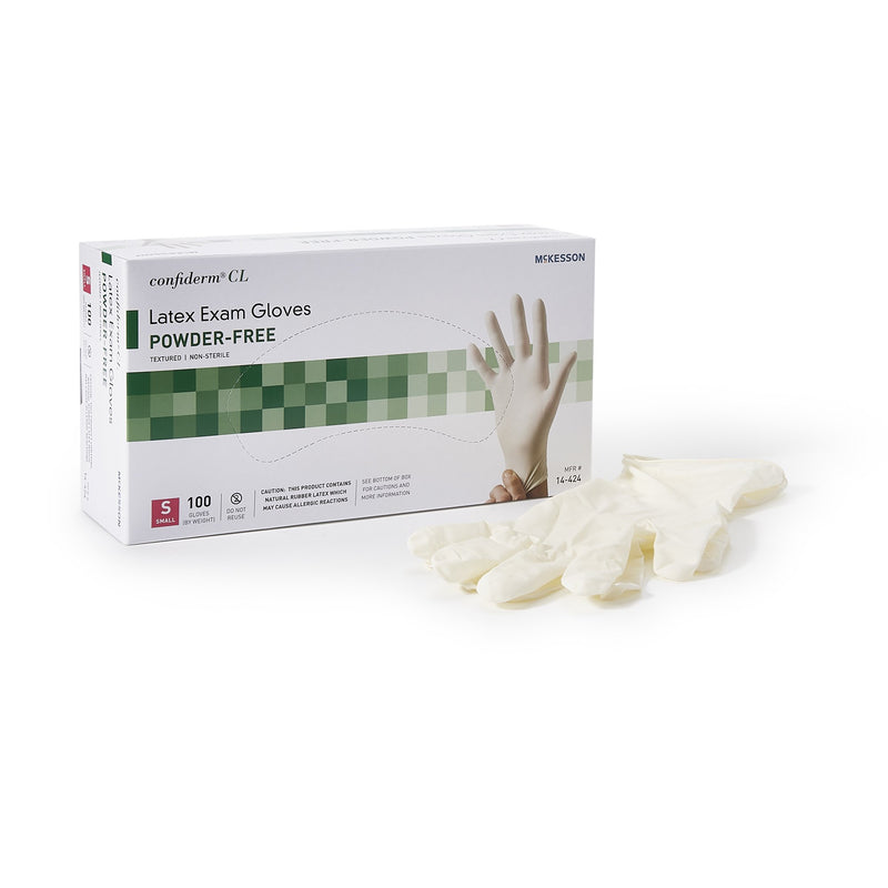 Mckesson Confiderm® Latex Exam Glove, Small, Ivory, Sold As 1000/Case Mckesson 14-424
