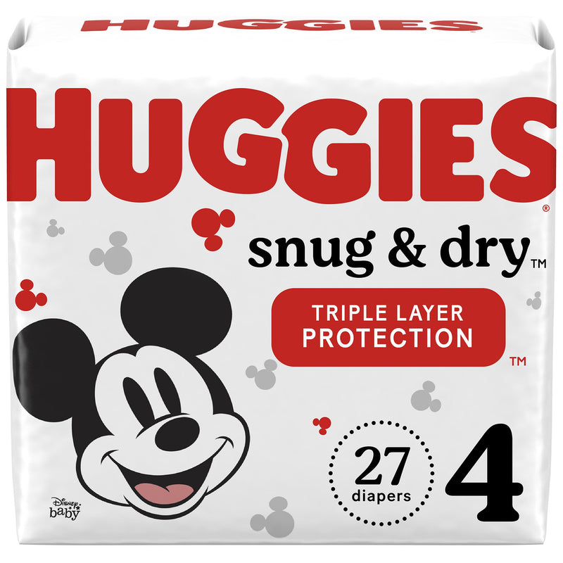 Diaper, Huggies Snug & Dry Jumbo Pk Sz4 (27/Pk 4Pk/Cs), Sold As 108/Case Kimberly 51472