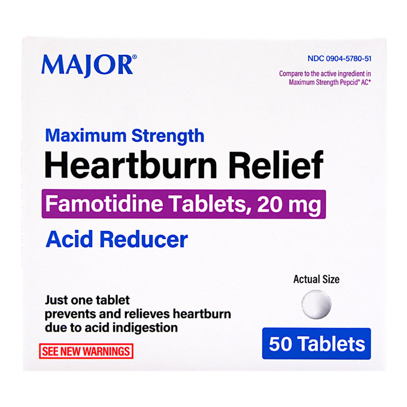 Major® Famotidine Antacid, Maximum Strength, Sold As 1/Bottle Major 00904578051