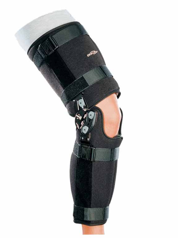 KNEE BRACE DONJOY® REHAB TROM™ LARGE 22 TO 27 INCH 17 INCH LENGTH RIGHT KNEE, SOLD AS 1/EACH, DJO 11-0295-4-06000