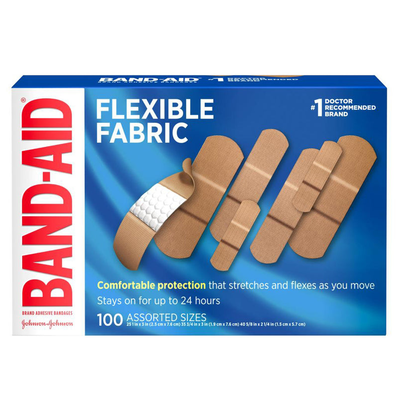 Bandage, Adh Band-Aid Flexiblefabric (100/Bx), Sold As 100/Box J 38137115078