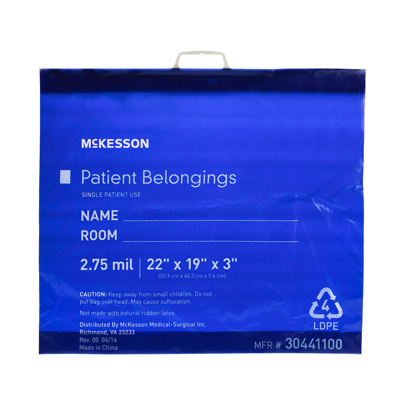 Medi-Pak™ Performance Patient Belongings Bag, Sold As 1/Each Mckesson 30441100