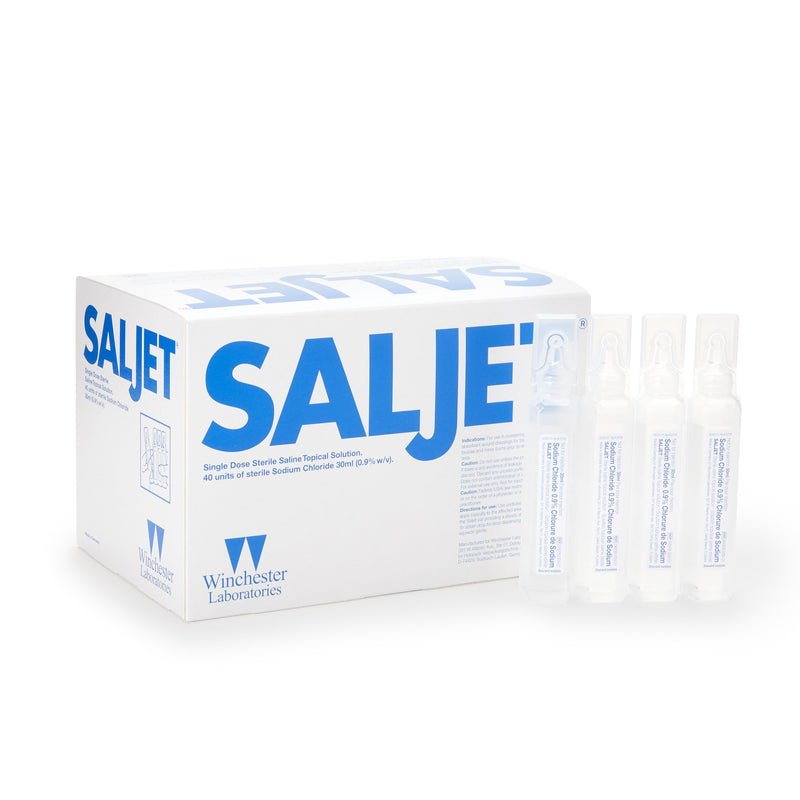 Saljet® Sterile Saline Solution, 40 Vials Per Box, Sold As 240/Case Winchester 64938-009-01