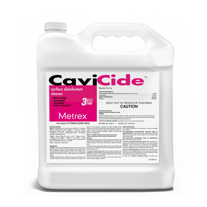 Cavicide Surface Disinfectant, Non-Sterile, Alcohol Based, Sold As 2/Case Metrex 13-1025
